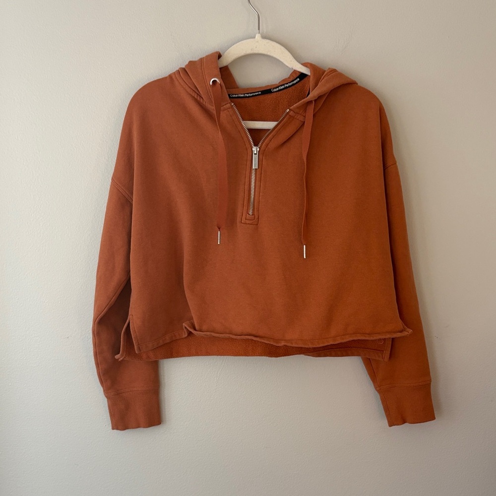 Calvin Klein Performance Women's Rust Cropped Hoo… - image 3